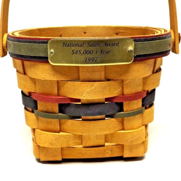 Longaberger Basket Accents Longaberger 997 National Sales Award